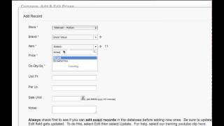How to Add or Edit Items in our Database