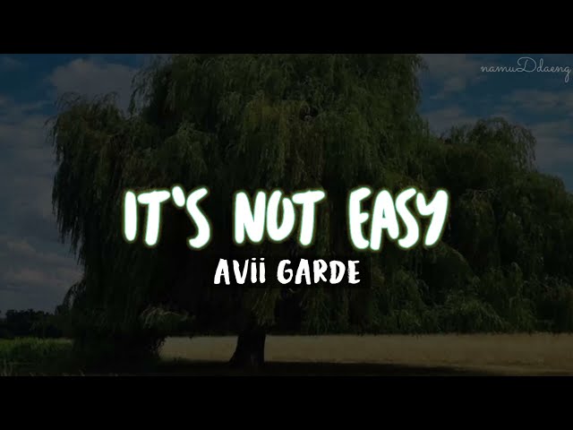 Avii Garde `It's Not Easy` Lyrics class=