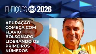 Primeiros números da apuração mostram Flávio Bolsonaro na frente | #EleiçõesSBT2026