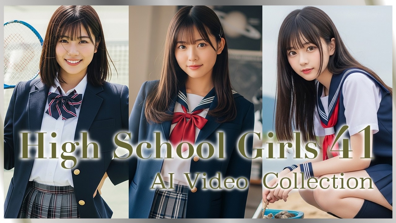 【可愛い女子高生】Daily Life of High School Girls41 AI music video[Cute High School Girl]