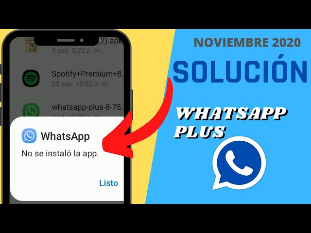 No me deja instalar whatsapp quisiera una solucion ya que es muy