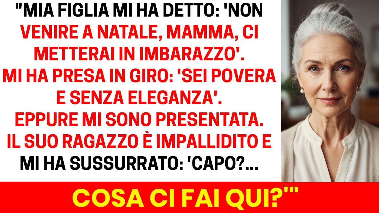 Mia figlia mi ha detto di non venire al suo Natale perché "non avevo classe" ed ero "povera". Ma mi sono presentata lo stesso. Quando sono entrata nella villa del suo fidanzato, Matthew è...