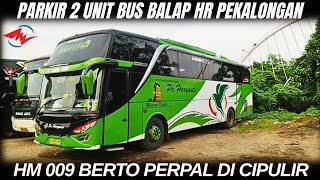 The Po Haryanto Pekalongan racing bus is parked in Cipulir. The HM 007 wheel hubcaps are removed??