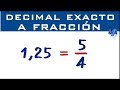 Convertir un decimal exacto a fracción