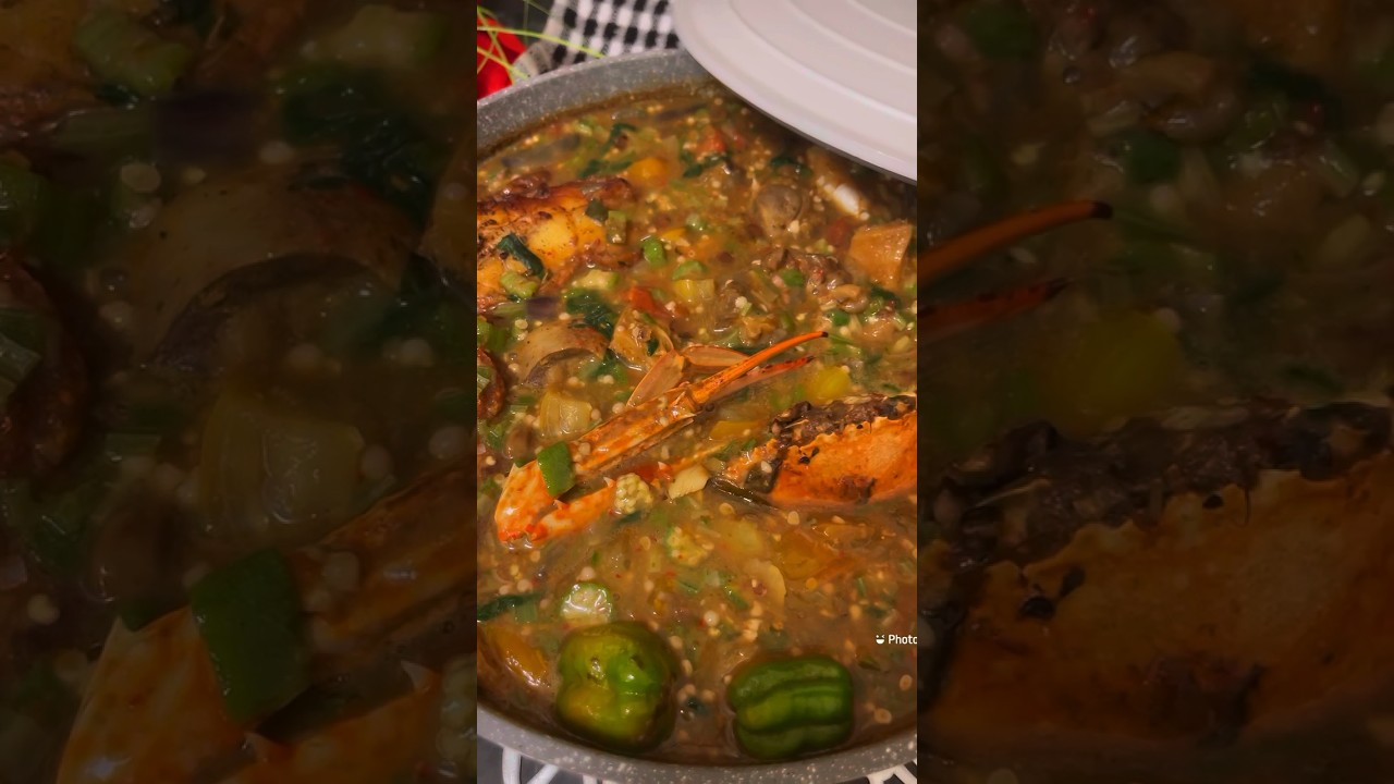 Slimy hot and spicy oil less okra soup Ghanaian okra soup fypシ