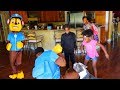 SURPRISING MY KIDS WITH A GIANT DANCING MASCOT!