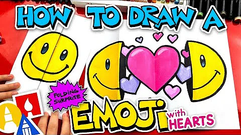 How To Draw An Emoji Folding Surprise With Hearts Inside