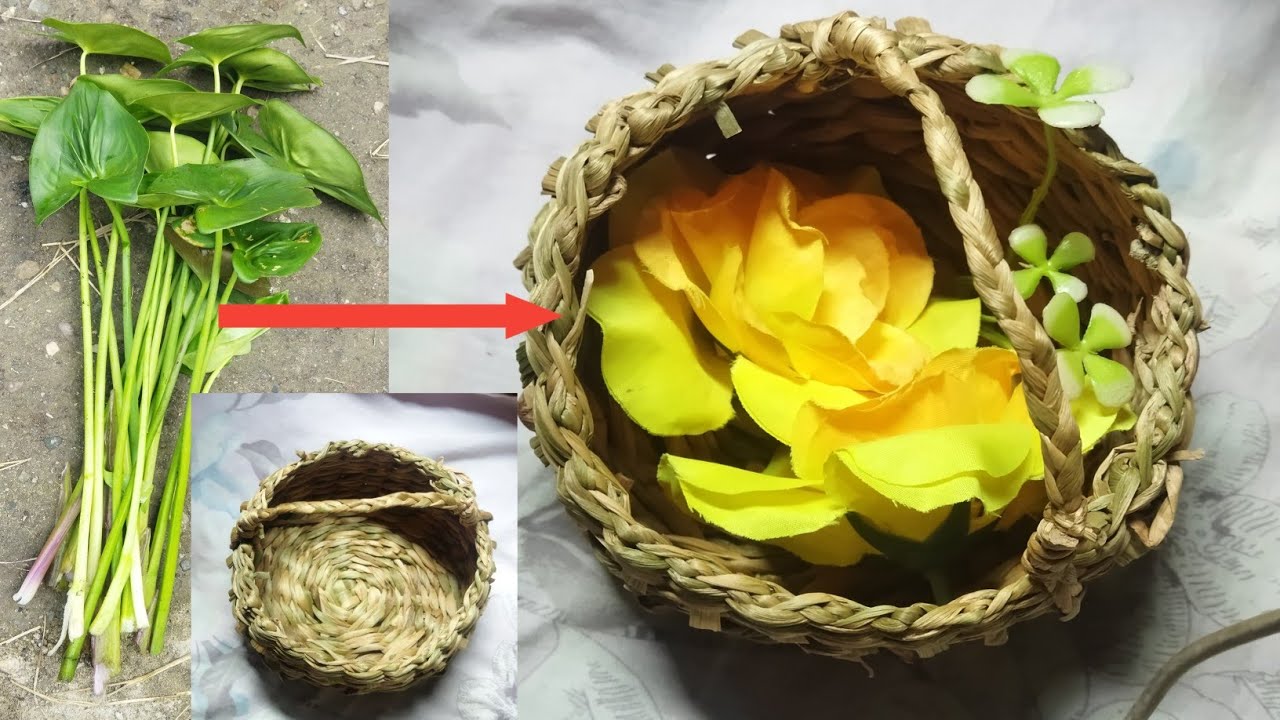 How To Make Flower Vase / Water Hyacinth Se Fuldani Kaise Banate Hain