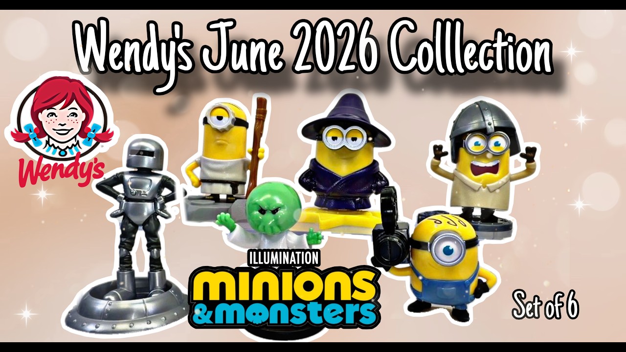 MiNiONS and MONSTERS MOViE COLLECTiON | WENDYS FAST FOOD SET of 6
