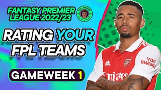 RATING YOUR FPL TEAMS! | 0-10 rankings for your GW1 FPL drafts | Fantasy Premier League Tips 2022/23