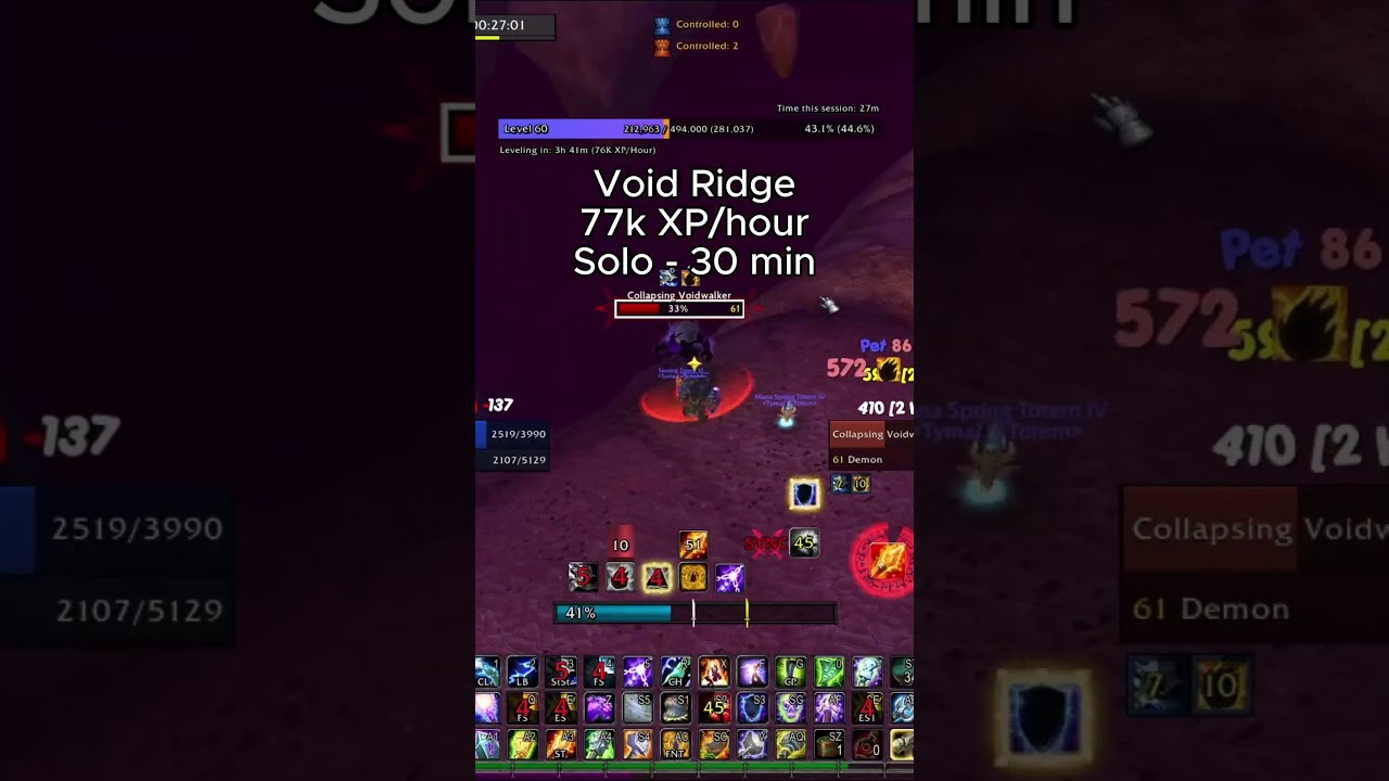 77k XP/hour - Void Ridge | TBC Classic Grind
