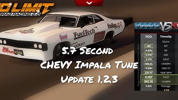 No Limit Drag Racing 2.0: Chevy Impala 5.7 Second Tune (Update 1.2.3)