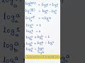Properties of Logarithm #trainyourbrain #viral #viralvideo