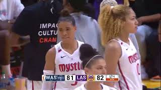 Last 25 seconds of Washington Mystics vs Los Angeles Sparks