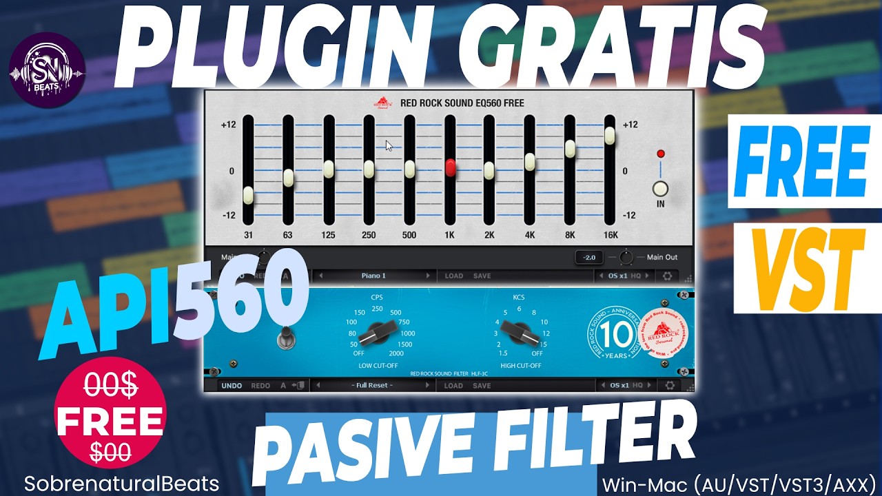 🎁GRATIS RRS EQ560🎚️ ALTERNATIVA GRATUITA A WAVES API 560 EQ VOCES DRUMS ...