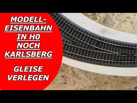Modelleisenbahn in H0 Bau mit Noch Easy Track Trassenbausatz Karlsberg  Gleise verlegen #2