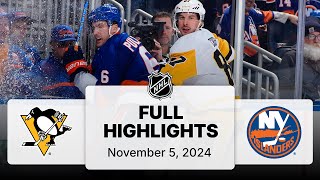 Nhl Highlights Penguins Vs. Islanders - November 5, 2024