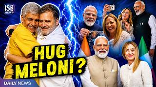 Controversy Rahul Gandhi Mocks PM Modi Giorgia Meloni ISH News