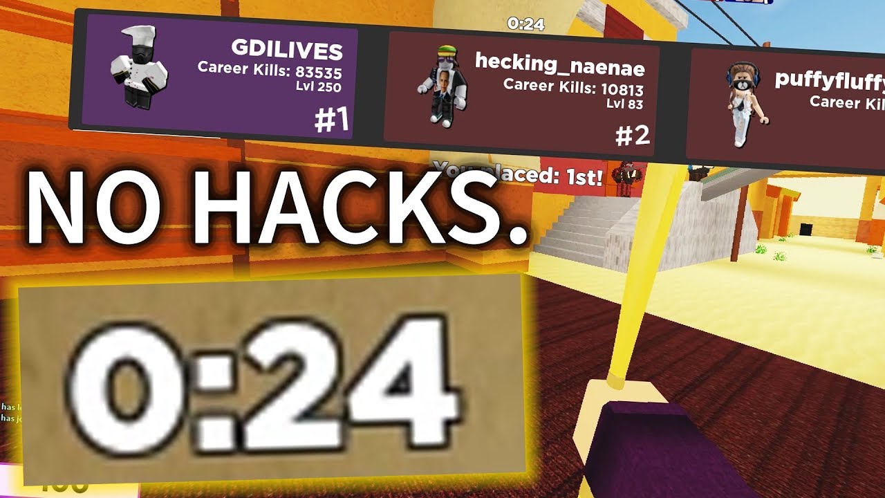 Arsenal 24 Second Speedrun World Record Roblox Youtube - attempting the world record breaks the game roblox