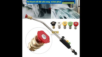 Ống nối uốn cong 30 độ nối nhanh béc phun cho máy rửa xe cao áp Karcher K2-K7 xịt gầm xe nóc xe ô tô