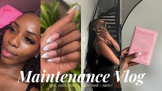 TRAVEL MAINTENANCE VLOG | new nails, fulani braids, shein haul, pack with me + more!