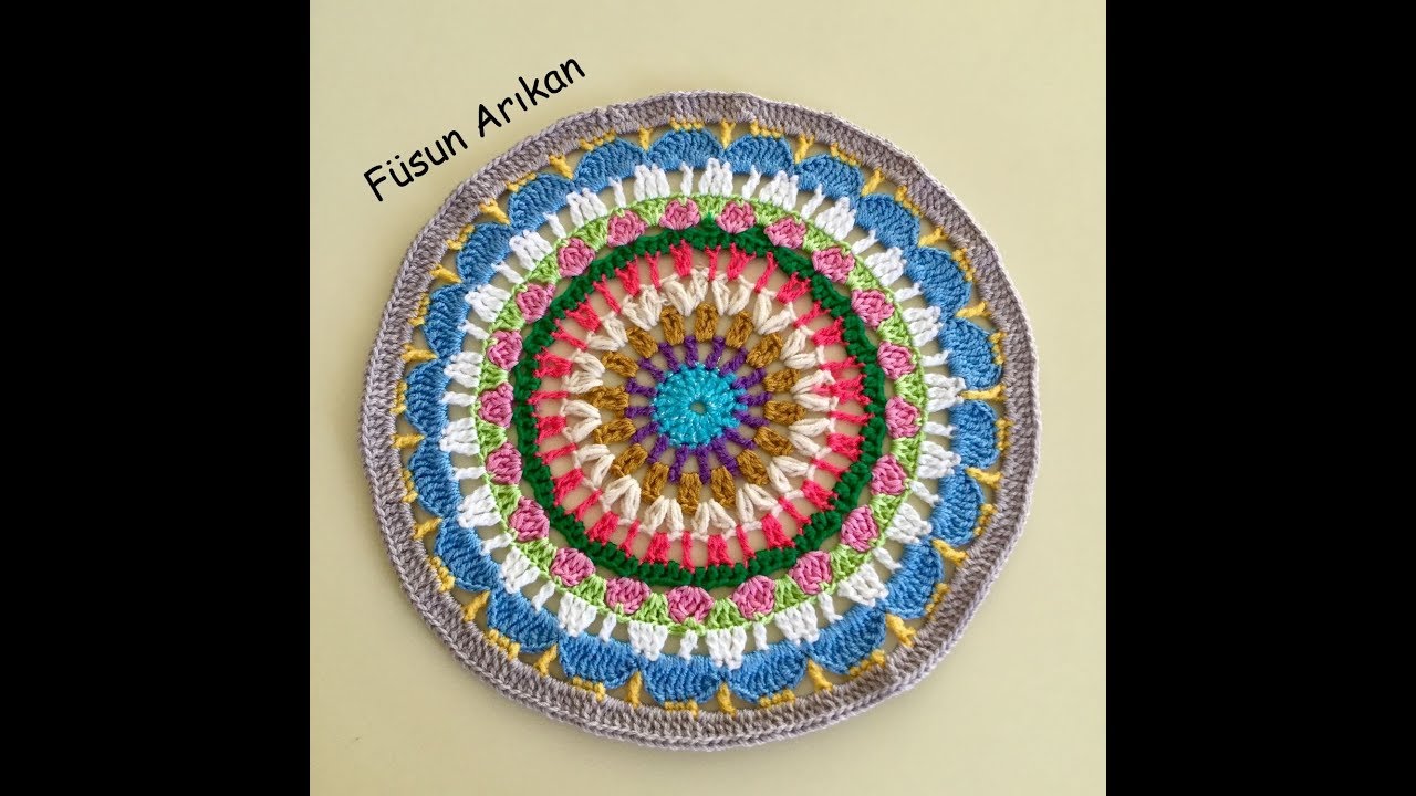 Tığ İşi Örgü Mandala Motif Yapılışı (Crochet Mandala Tutorial)