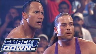 The Rock & Rob Van Dam Vs Kurt Angle & Lance Storm Part 1 - SMACKDOWN!