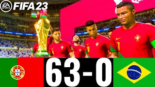FIFA 23 - PORTUGAL 63 - 1 BRAZIL   FIFA  WORLD CUP FINAL 2022  QATAR   FIFA 23 PC NEXT GEN