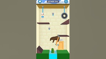rescue cut rope puzzle stage 216| rescue cut rope puzzle game for android and iOS #shorts