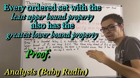 Every ordered set with the least upper bound property has the greatest lower bound property (Proof)