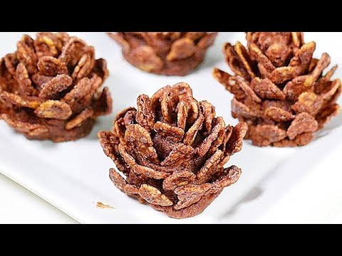 チョコフレークの食べる松ぼっくりとクリスマスツリーチョコレートの作り方 クリスマスの飾りに Pine Cones Of Chocolate Flakes Chocolat De Noel Youtube
