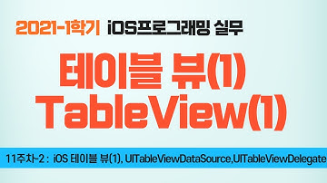 Swift 강좌 11-2 : 테이블 뷰(1) TableView(1)
