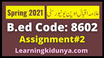 AIOU Solved Assignment 2 Code 8602 Spring 2021 | Learning ki dunya | Aiou Assignments
