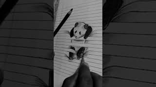cute panda drawing🐼 #panda #cutepanda #drawing #shorts #shortvideo