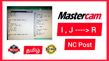 How to change from IJ to R radius NC Program  in Mastercam ? NC4U- CNC Training -Coimbatore