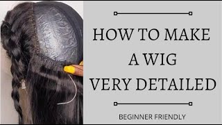 HOW TO 💫🧵MAKE A WIG☝️Watch & Learn | Begginer Friendly| 13x4 Lace Frontal|Real Mistakes👷‍♀️Howto FIX