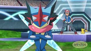 Ash's Greninja vs Alain's Mega Charizard X Final Match - Pokemon XY\&Z