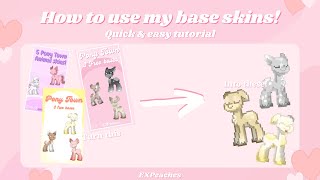 How to use my free base skins! | Ponytown