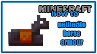How to Make and Use Netherite Horse Armor (1.21.11+) | Easy Minecraft Armor Guide