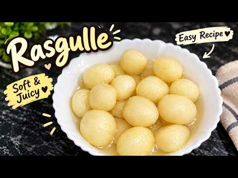 😍 हलवाई जैसे सॉफ्ट और स्पंजी रसगुल्ले 😋 | Rasgulla Recipe in Hindi | Easy Homemade Sweet 🍥