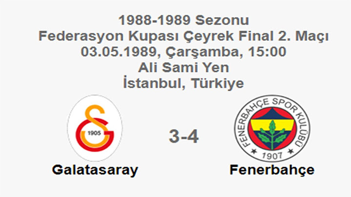 Galatasaray 3-4 Fenerbahçe [HD] 03.05.1989 - 1988-1989 Turkish Cup Quarter Final 2nd Leg (Ver. 1)