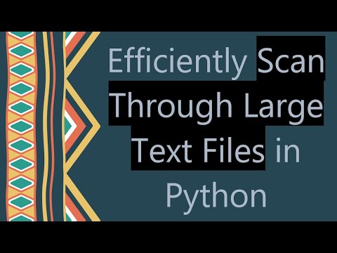 Efficiently Scan Through