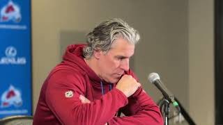 Avalanche coach Jared Bednar on Devon Toews’ return and Sam Malinski’s game