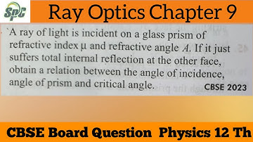 A ray of light is incident on a glass prism of refractive index u and refractive angle A . If it jus