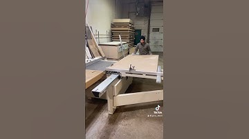 Cutting a 4x8 on a SCM table saw at Iconic