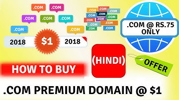 How to buy .com premium domain names for the very cheap price only at $1 full tutorial in hindi