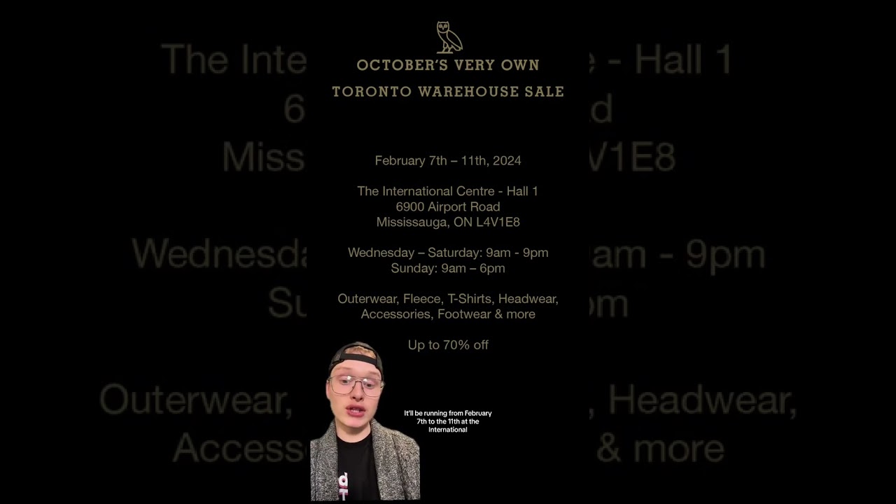 OVO is having a massive warehouse sale near Toronto 