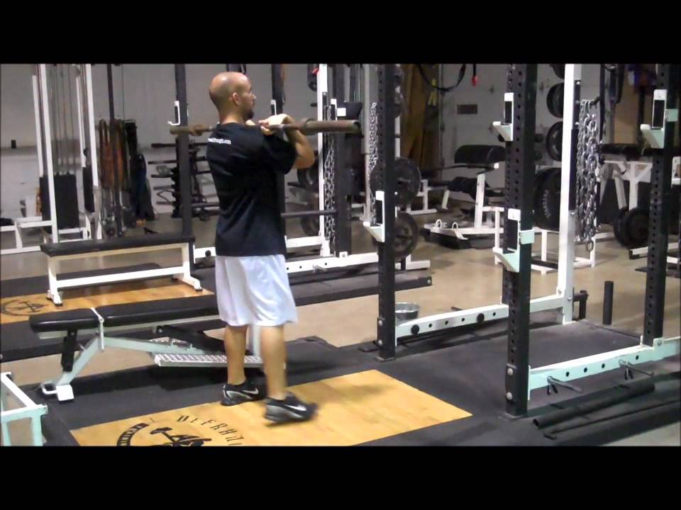 Barbell Lateral Lunge Bar in Front Rack - YouTube