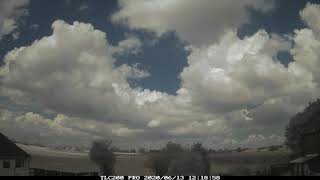 13th June 2020 timelapse, Irlam: Convective sky