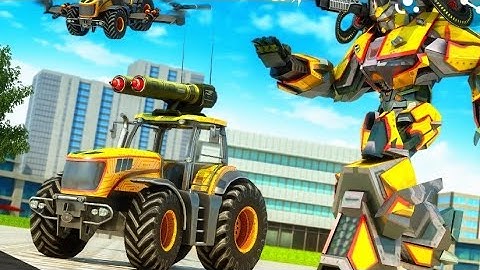 FLYING TRACTOR ROBOT CAR TRANSFORM: ROBOT GAMES Android Gameplay